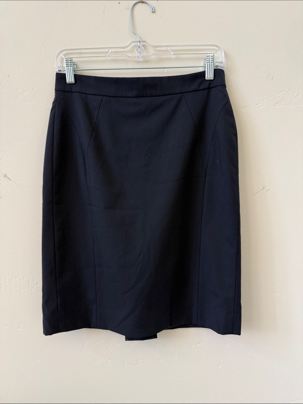 Ann Taylor Navy Blue Tailored Pencil Skirt Office Business Corporate Size 4P
